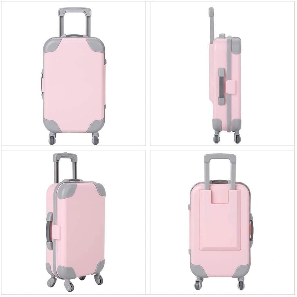 Doll travel suitcase, a durable 18-inch accessory for children's imaginative play.