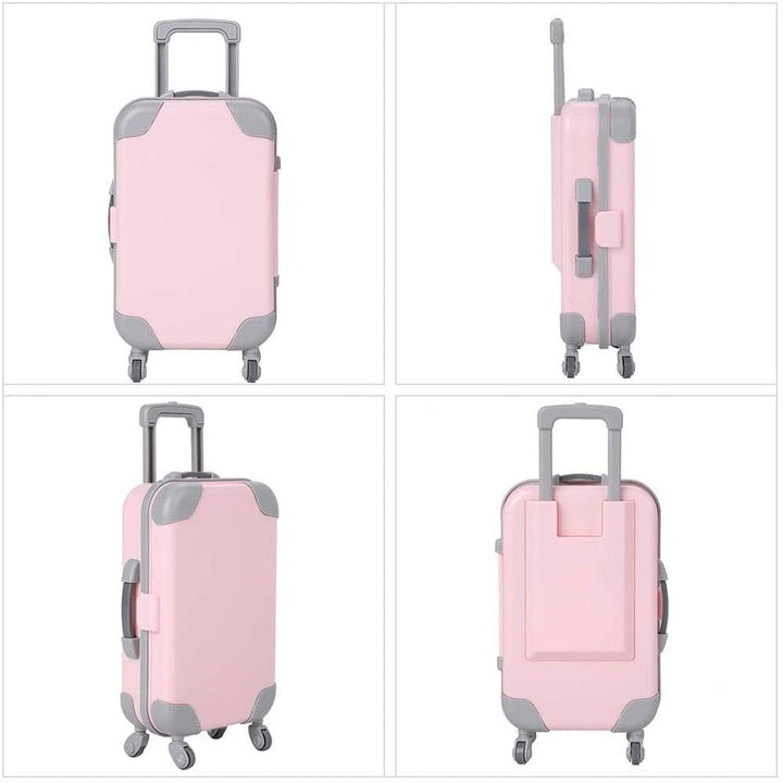 Doll travel suitcase, a durable 18-inch accessory for children's imaginative play.