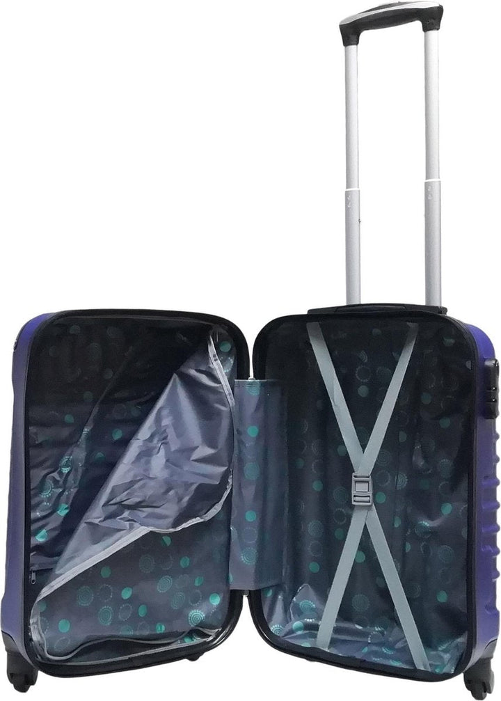 Versatile 2-piece ABS hardshell luggage set with spinner wheels, lightweight for diverse travel.