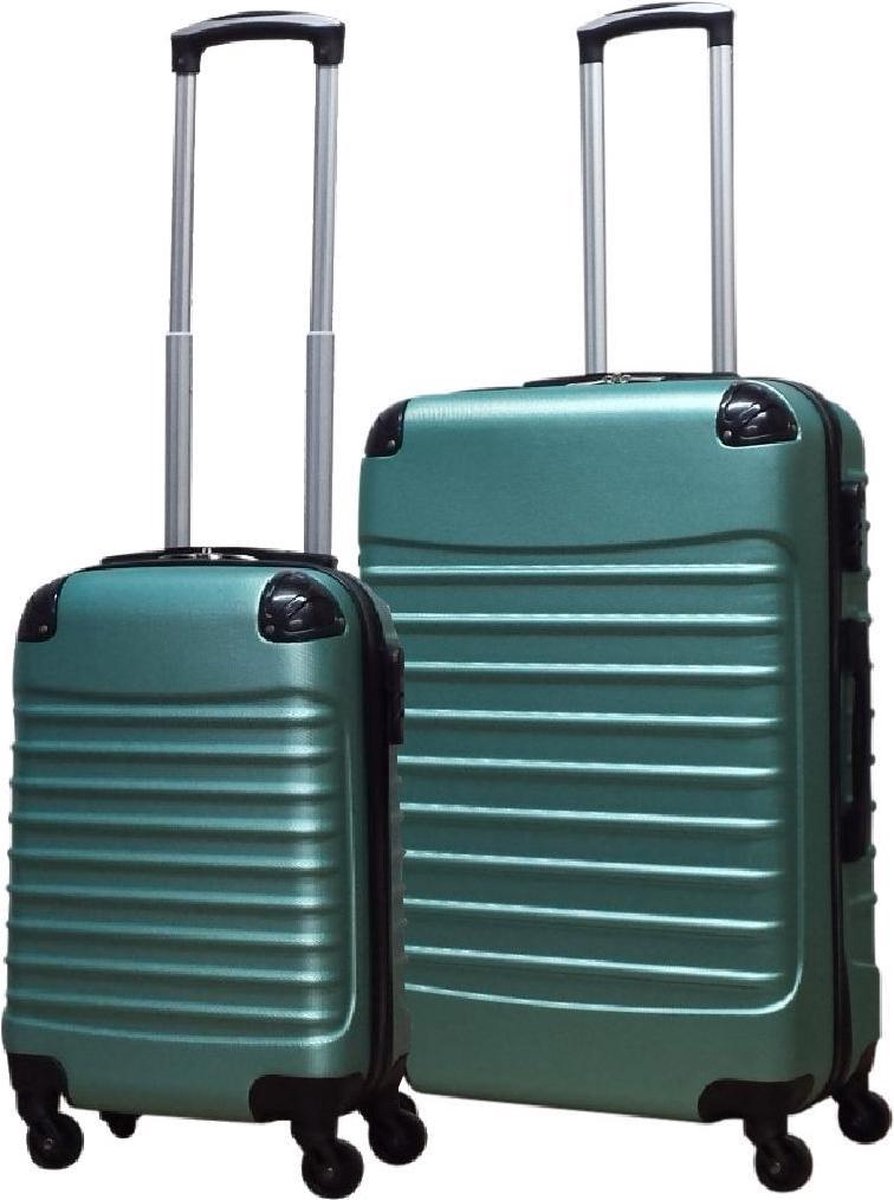 Ventura 2-piece ABS hardshell luggage set for travel, durable and lightweight suitcases.