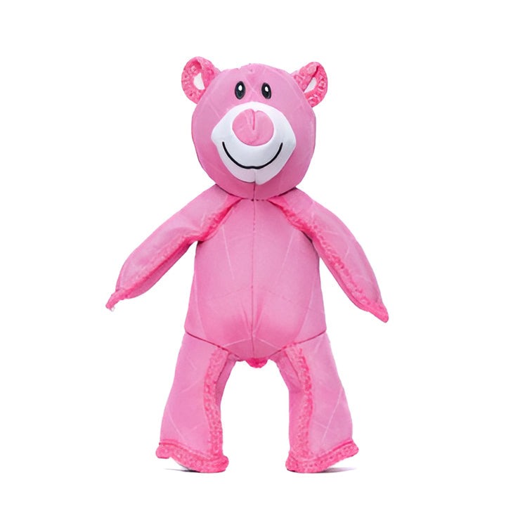 Indestructible bear-shaped chew toy for dogs, a durable pet toy for heavy chewers, perfect for interactive play sessions.