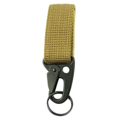 Durable black molle key ring holder (2-pack), essential tactical accessory for camping