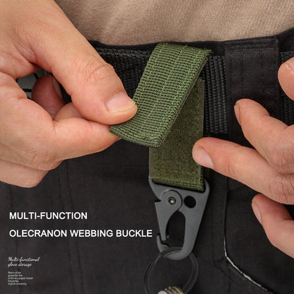 Black tactical key ring holder (2-pack), perfect for securing keys on a belt or bag