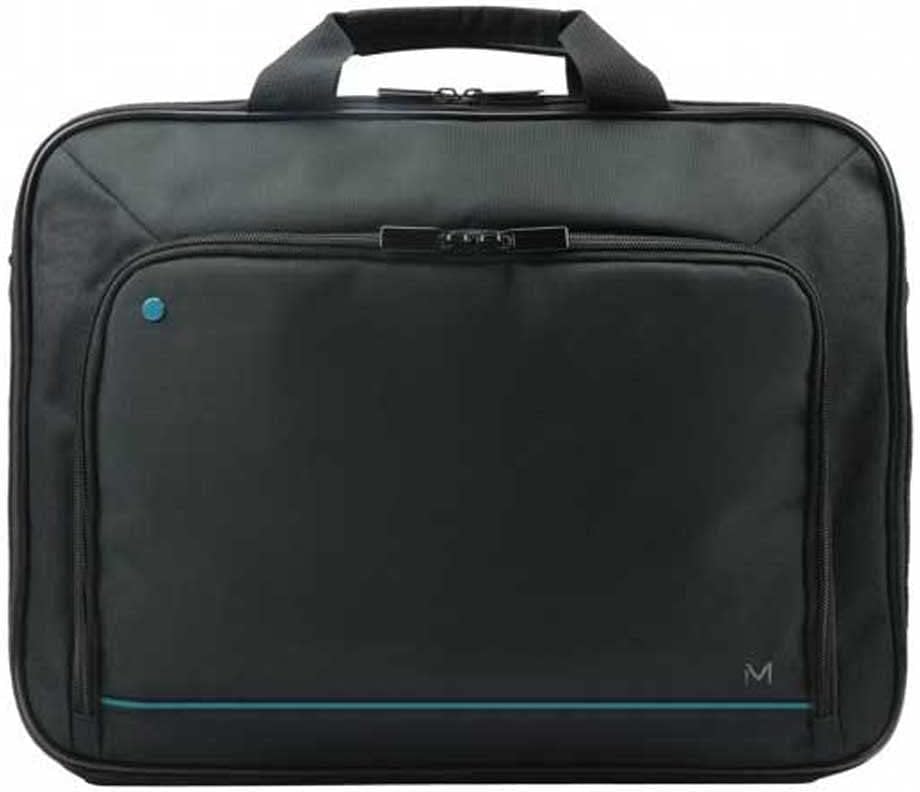 Durable blue clamshell laptop briefcase for 14-15.6 inch devices. Unisex design with protective padding for commute.