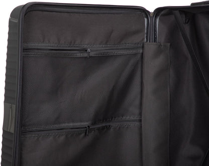 Amalfi blue hardshell luggage: durable, lightweight travel suitcase ensuring secure & smooth journeys.