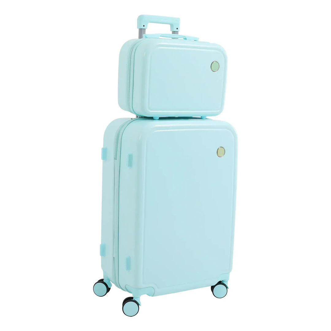 Hard shell carry-on suitcase & matching cosmetic case from the Vienna Duo travel set.