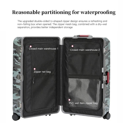 Compact hard shell suitcase with wide grip handle & smooth wheels for easy airport navigation.