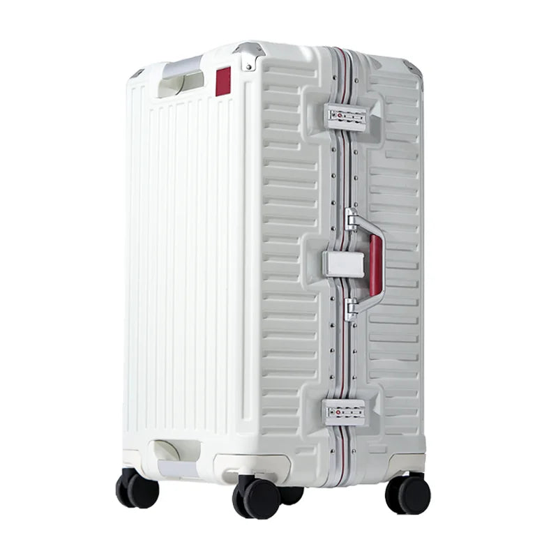 Secure hard shell travel case with TSA-approved lock & wide handle, ensuring peace of mind on vacation.