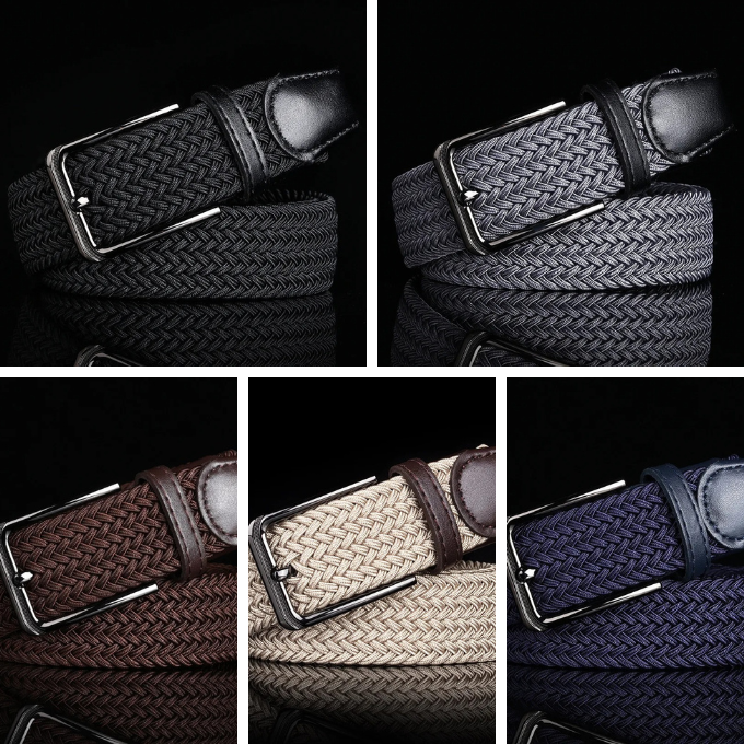 Essential men's braided belt, durable & comfortable. A perfect classic accessory or gift for him for lasting style.