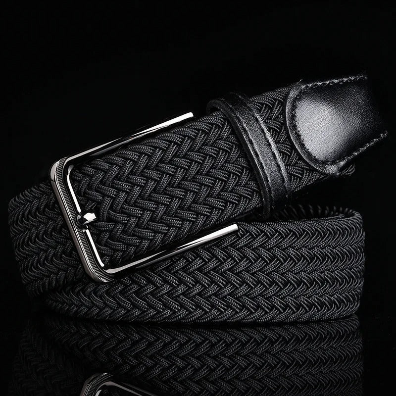 Comfortable men's woven braided belt, durable for everyday wear. Classic style essential for mens fashion.