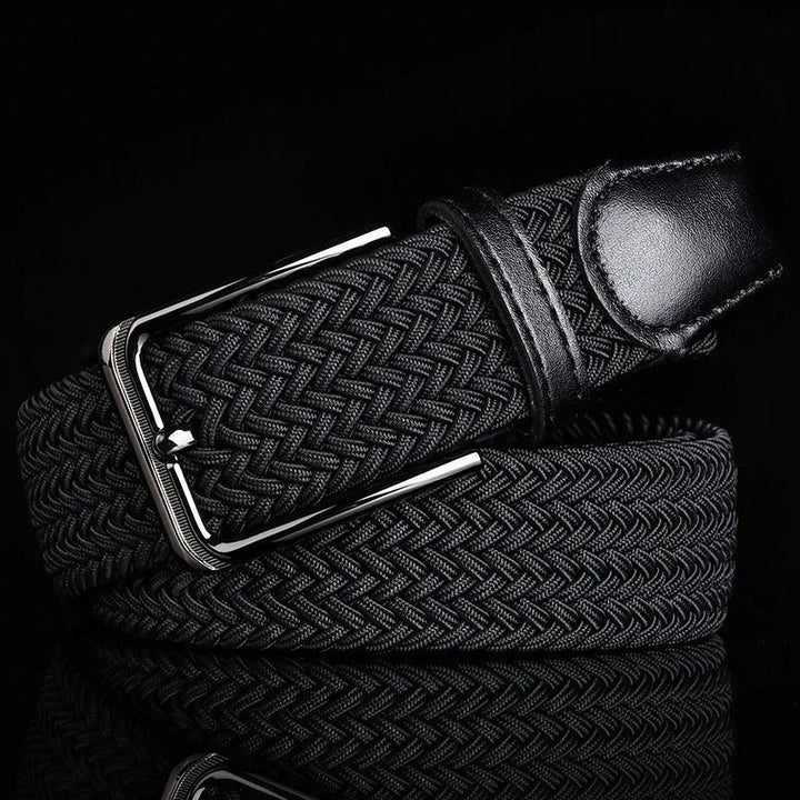 Comfortable men's woven braided belt, durable for everyday wear. Classic style essential for mens fashion.