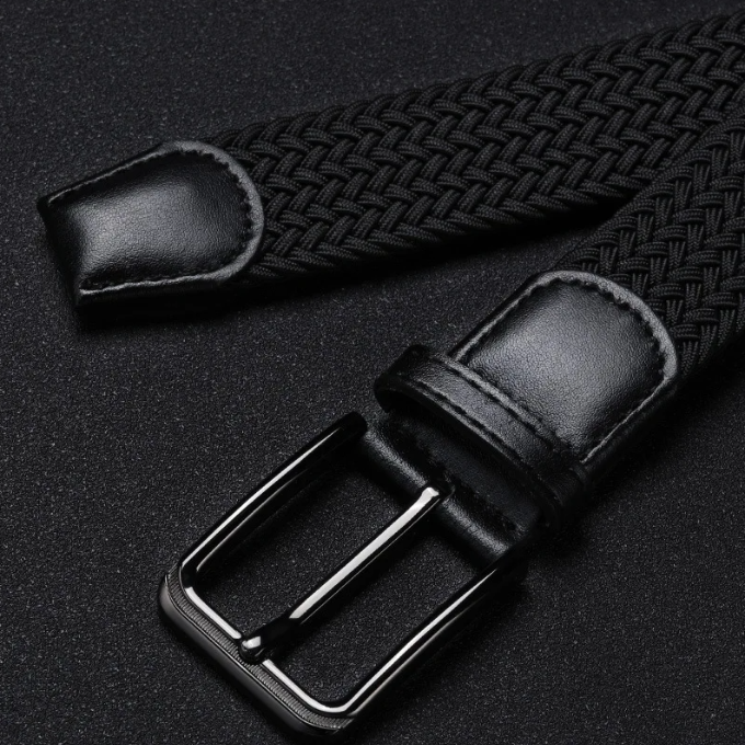 Robust men's braided waist belt, built for durability & lasting style. Essential everyday fashion accessory.