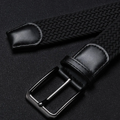 Robust men's braided waist belt, built for durability & lasting style. Essential everyday fashion accessory.