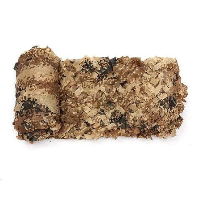 Rugged camouflage netting, multi-purpose outdoor gear for hunting and sun protection.