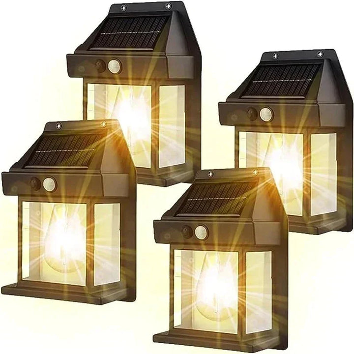Sleek solar wall lamp: waterproof, automatic LED light for durable outdoor garden, patio, and pathway illumination.