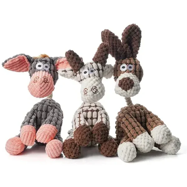 Durable plush dog toy for aggressive chewers, built tough for long-lasting play and pet enrichment.