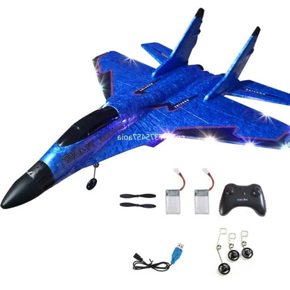 Versatile remote control airplane, a durable flying toy providing aerial fun for both kids and adult enthusiasts.