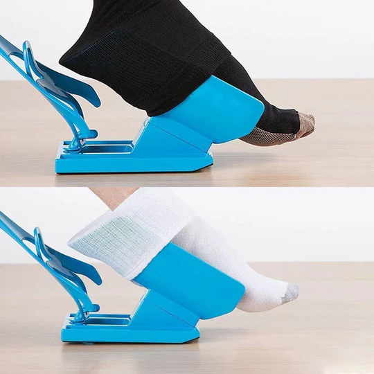Easy On/Off Compression Sock Aid Kit for effortless daily dressing; ideal mobility aid & sock helper.
