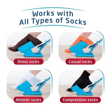 Daily living aid for seniors: simple, easy-to-use compression sock donner promotes independence.