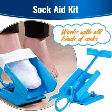 Effortless compression sock helper for easy on/off; a practical mobility solution & dressing aid.