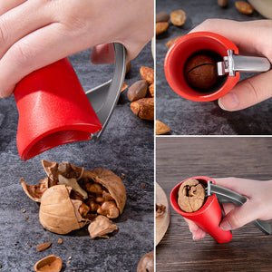 Effortless nutcracker with easy shell removal; durable kitchen tool for all types of nuts.