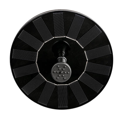 Solar-powered floating pond pump for garden decor, an outdoor water feature perfect for a peaceful bird bath.