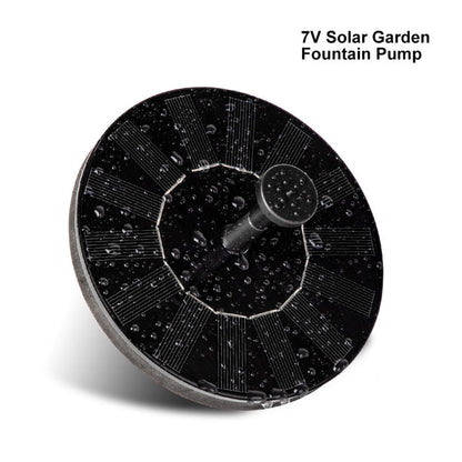 Peaceful floating solar fountain pump for garden decor. Creates a charming water feature in bird baths & ponds.