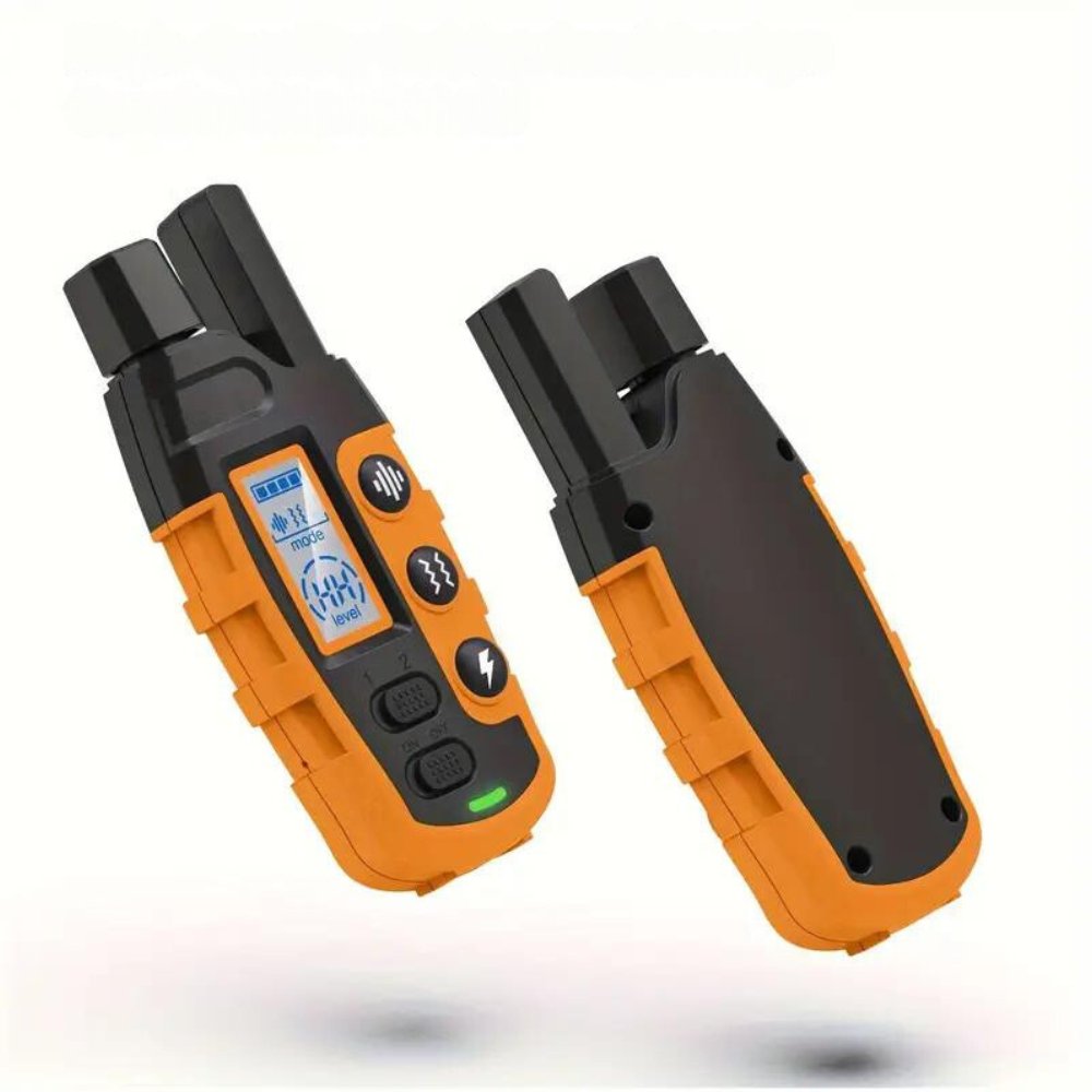 Complete remote dog training collar system for obedience. Waterproof e-collar, rechargeable, and dog supplies.