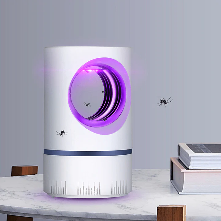 Portable USB powered insect trap, a non-toxic & eco-friendly mosquito killer lamp for home protection.