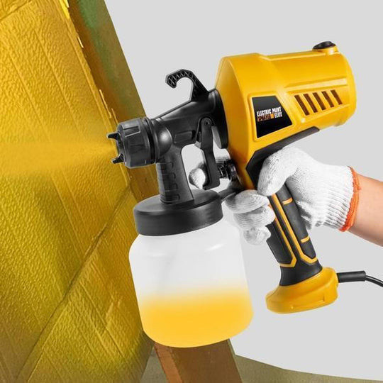 Electric paint sprayer kit with paint gun, multiple nozzles, & cleaning tools for efficient DIY home painting.