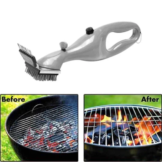 Heavy-duty BBQ steam grill brush, ideal for deep cleaning & maintaining a spotless barbecue.