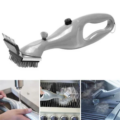 Powerful steam grill brush for barbecue cleaning, making outdoor cooking prep effortless.