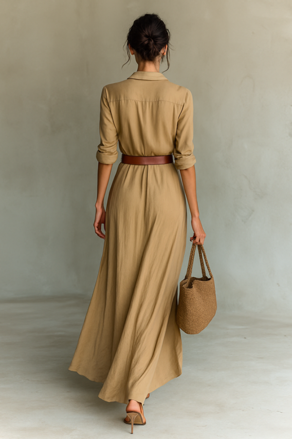 Relaxed fit women's maxi dress, super comfortable & versatile for everyday wear. Ideal for summer casual style.