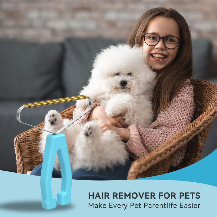 Pet hair remover tool for car interiors. Effectively cleans dog & cat hair from car seats, carpets & mats.