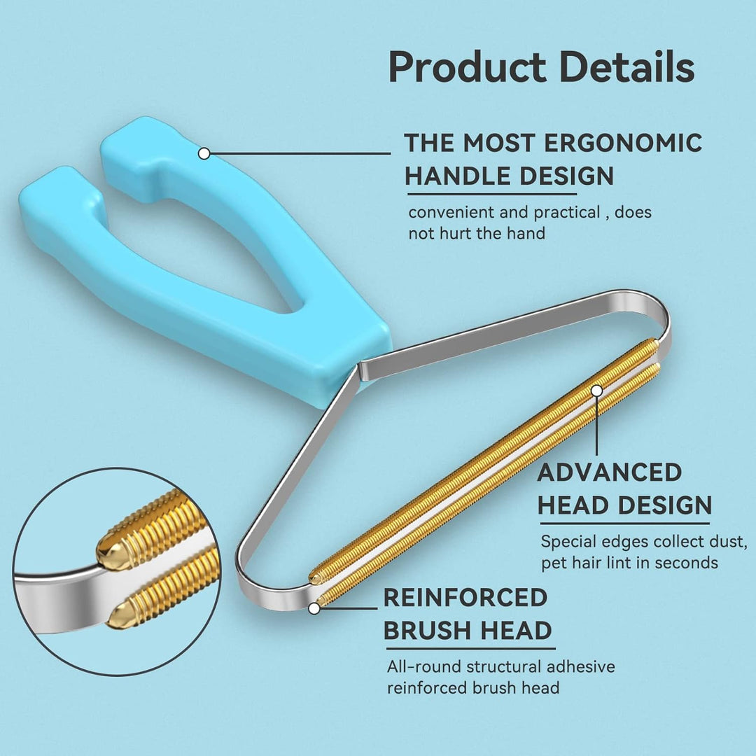 Effortless pet hair remover for upholstery, carpet, & car seats. Removes dog & cat hair efficiently.