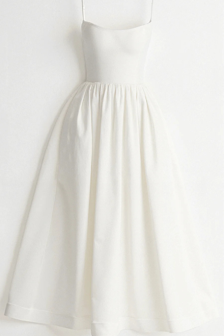 Classic Women's Spaghetti Strap Midi Sundress. Flowing midi dress for ultimate feminine summer fashion.