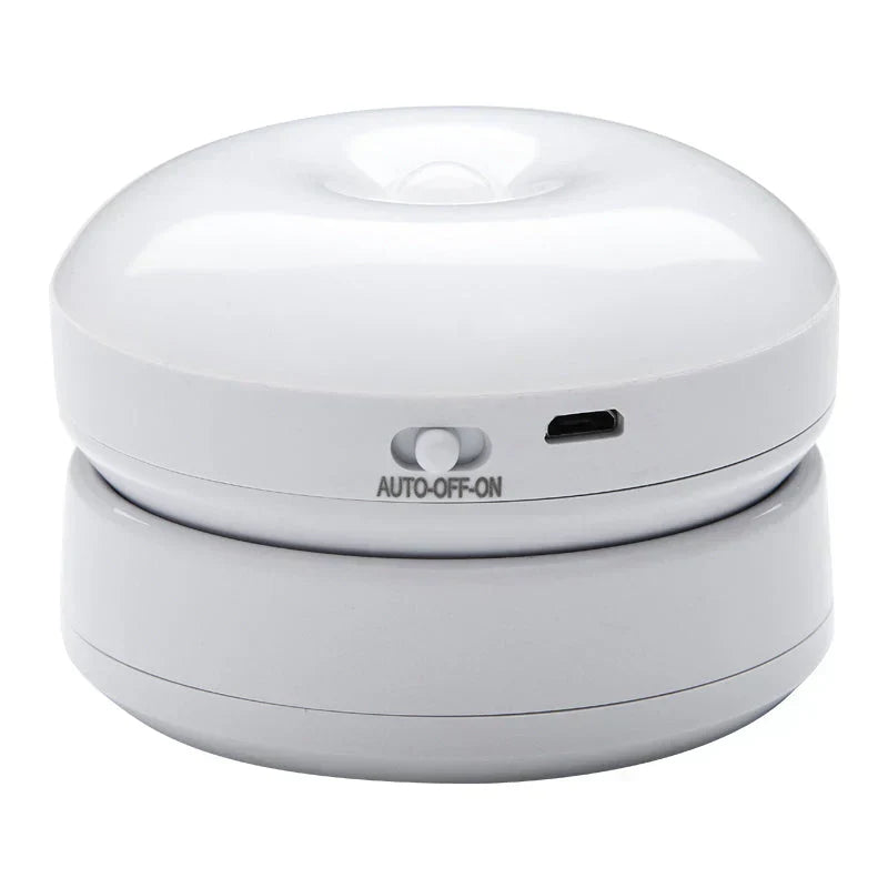 Wireless Elara smart LED night light with motion sensor, sleek design, energy-saving for home safety.