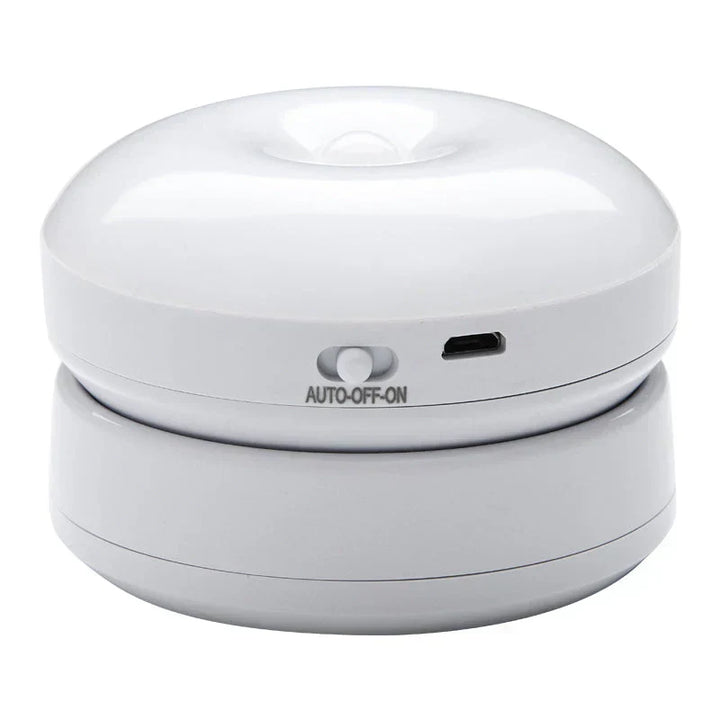 Wireless Elara smart LED night light with motion sensor, sleek design, energy-saving for home safety.