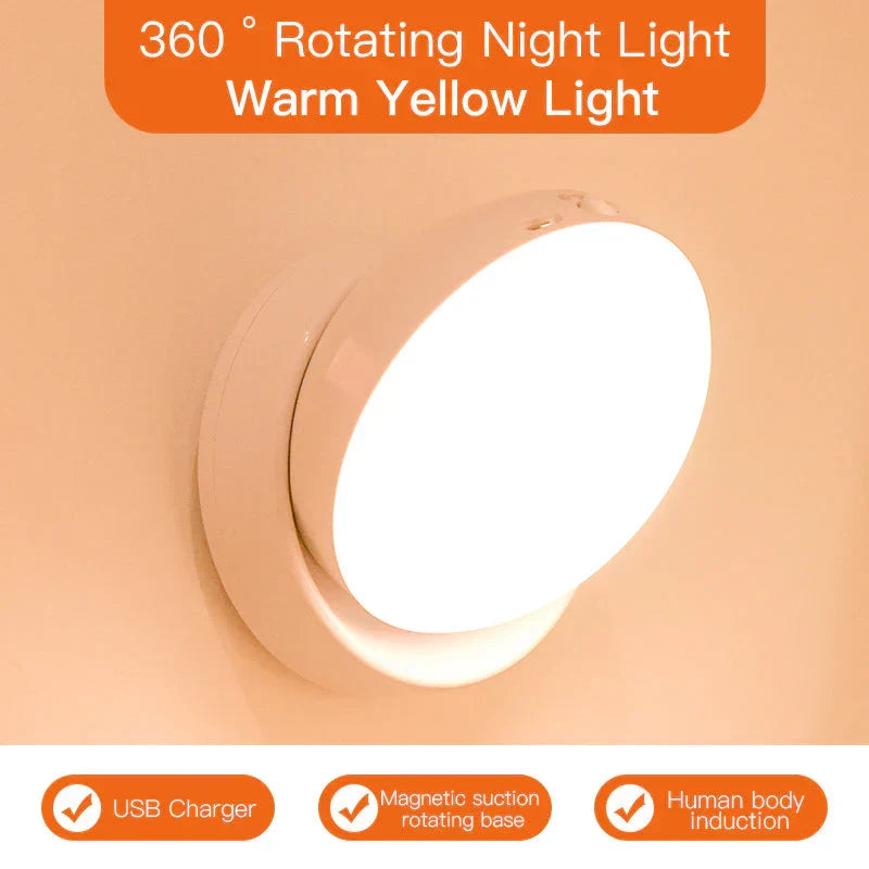 Wireless Elara smart motion sensor LED light, easy installation, modern home decor, energy saving night light.