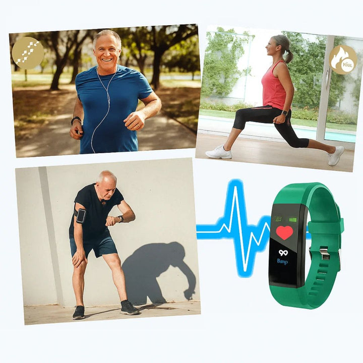 GPS tracking smartwatch for elderly, offering real-time location and emergency response.