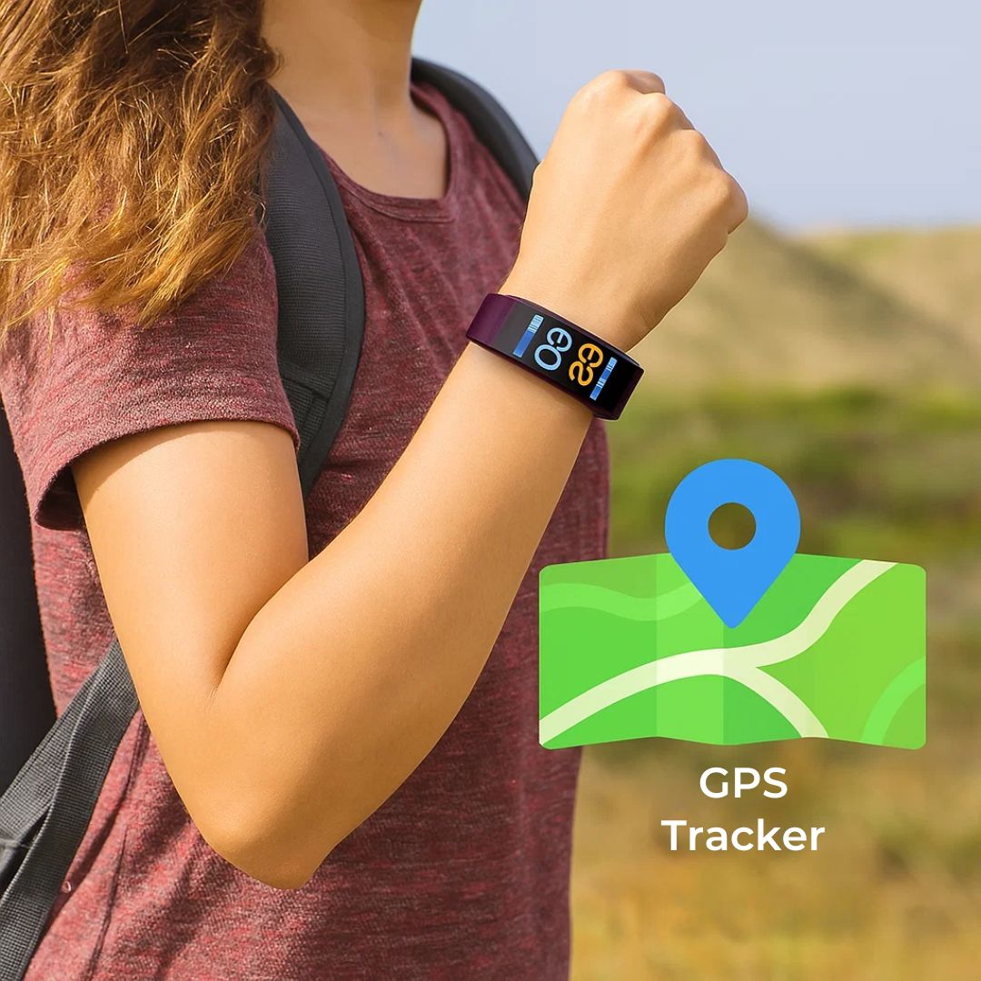 Health monitoring smartwatch for seniors, tracking heart rate, steps & activity.