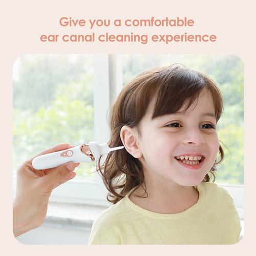 Gentle electric ear wax remover tool for optimal ear health. USB rechargeable device for personal ear care.