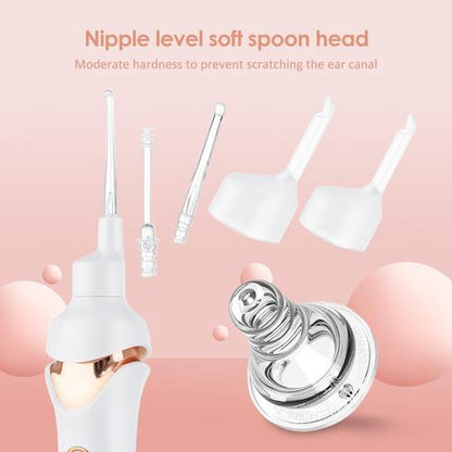 Modern electric ear wax remover for easy, gentle ear cleaning. Portable USB rechargeable ear hygiene device.