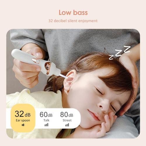 Electric ear cleaner & vacuum for gentle, effective wax removal. Portable USB rechargeable ear care tool.