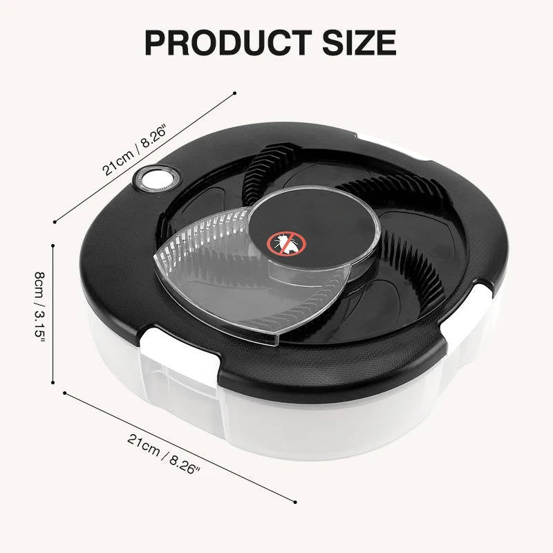 Sleek, rechargeable electric fly trap for discreet indoor pest control. Silent fly killer.