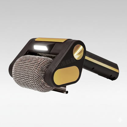 Electric grill cleaner with LED light, rechargeable, for BBQ, outdoor use