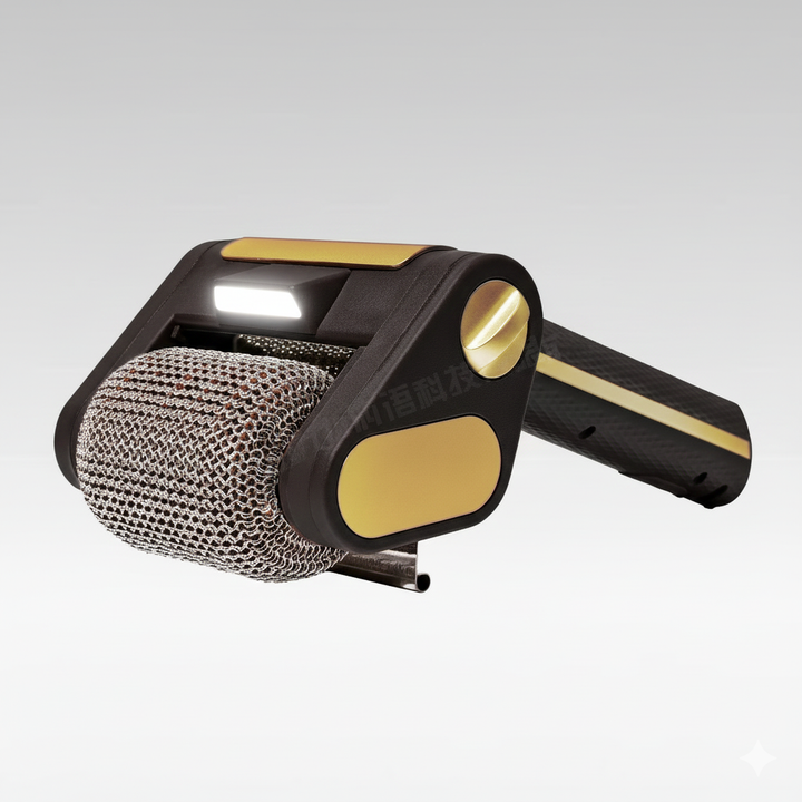 Electric grill cleaner with LED light, rechargeable, for BBQ, outdoor use