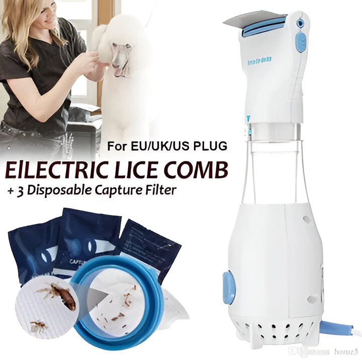 Family electric lice comb offers chemical-free nit removal, ensuring safe and effective head treatment for kids & adults.