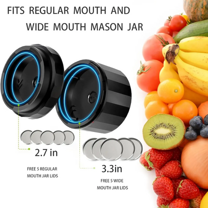 Innovative electric mason jar vacuum sealer kit, perfect for extending shelf life of various foods.