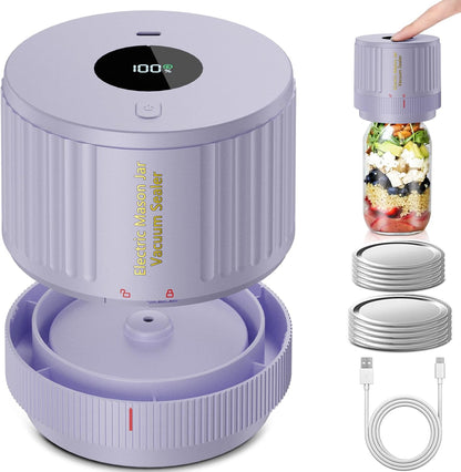 The complete Electric Mason Jar Vacuum Sealer Kit, designed for efficient home food preservation.